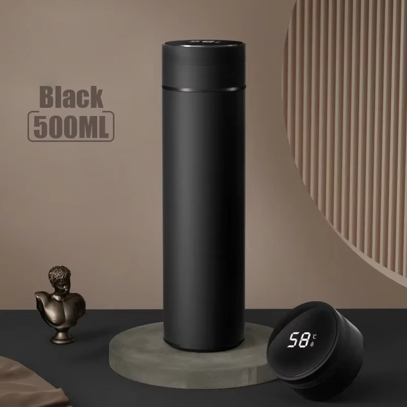 Smart stainless steel water bottle, 500ML at the best price, led temperature reader, double wall, modern, sandy, excellent steel quality