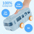 Keenso Portable Water Bottle, Detachable Bus Shape Water Bottle Material Easy To Clean Cute Portable with Cup Body Frame for Home (Blue 500ml