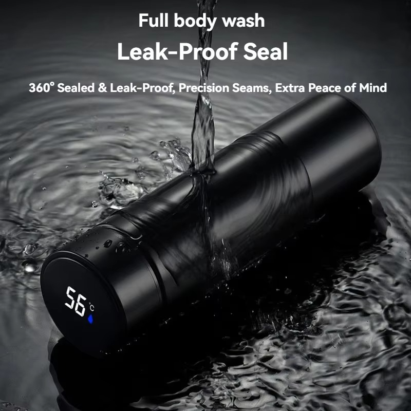 Smart stainless steel water bottle, 500ML at the best price, led temperature reader, double wall, modern, sandy, excellent steel quality
