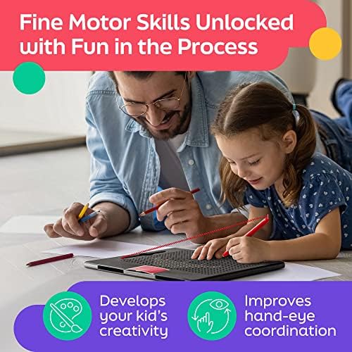 Magnetic Tablet Magnet Pad Drawing Board Steel Bead Stylus Pen Bead Learning Educational Writing Toys Children's Birthday Gifts.