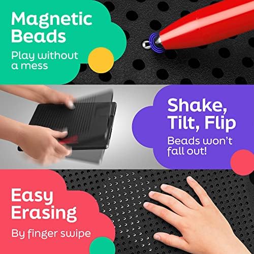 Magnetic Tablet Magnet Pad Drawing Board Steel Bead Stylus Pen Bead Learning Educational Writing Toys Children's Birthday Gifts.