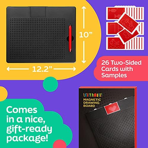 Magnetic Tablet Magnet Pad Drawing Board Steel Bead Stylus Pen Bead Learning Educational Writing Toys Children's Birthday Gifts.