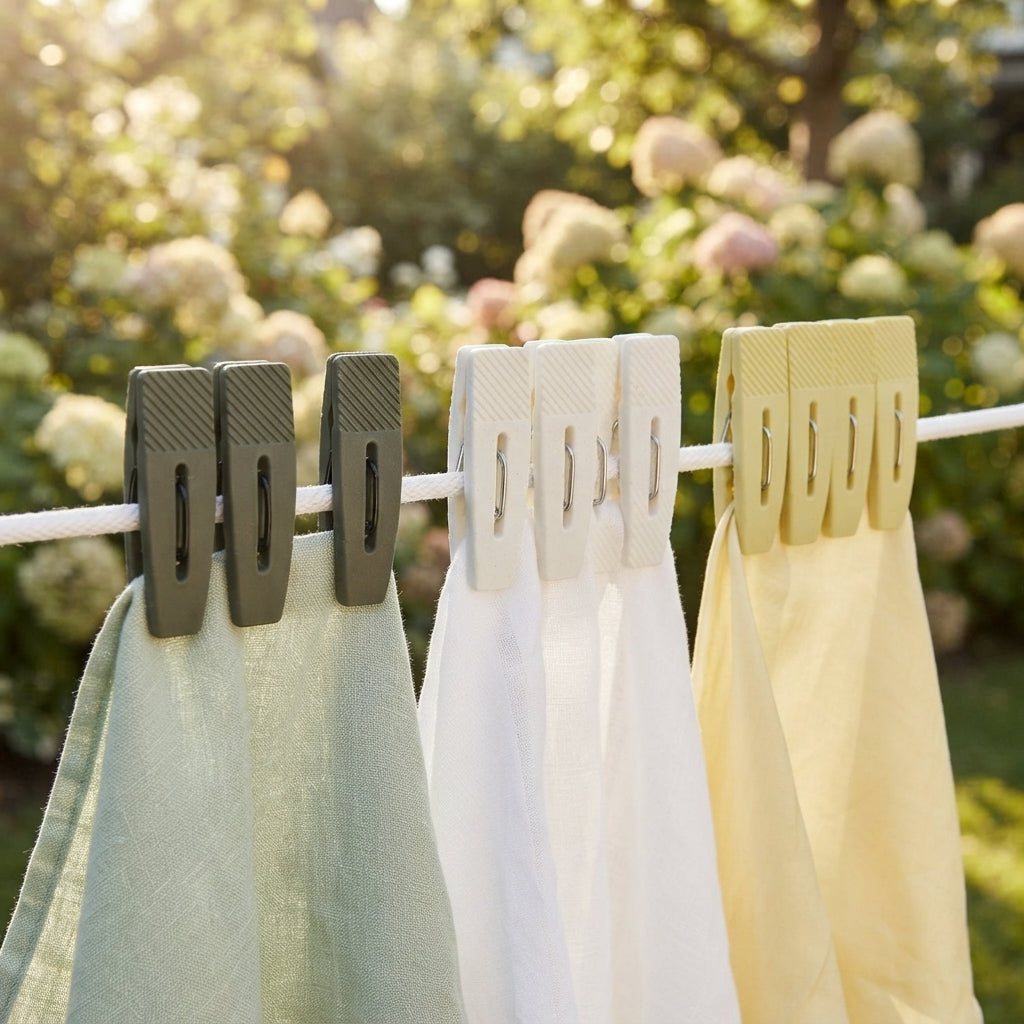 Colorful Plastic Clothespins, Heavy Duty Laundry Clothes Pins Clips with Springs, Air-Drying Clothing Pin