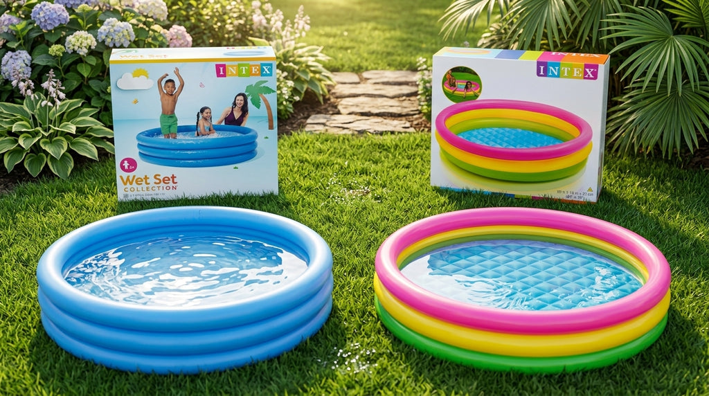 Garden Round Inflatable Baby Swimming Pool, Portable Inflatable Child/Children Little Pump Pool,Kiddie Paddling Pool Indoor&Outdoor Toddler Water Game Play Center for Kids/Girl/Boy