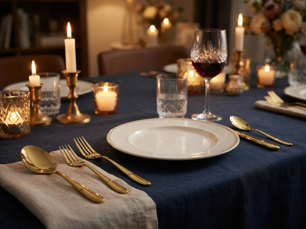 Hammered Silver Gold Silverware Set, OGORI 24-Piece 18/10 Stainless Flatware Set,