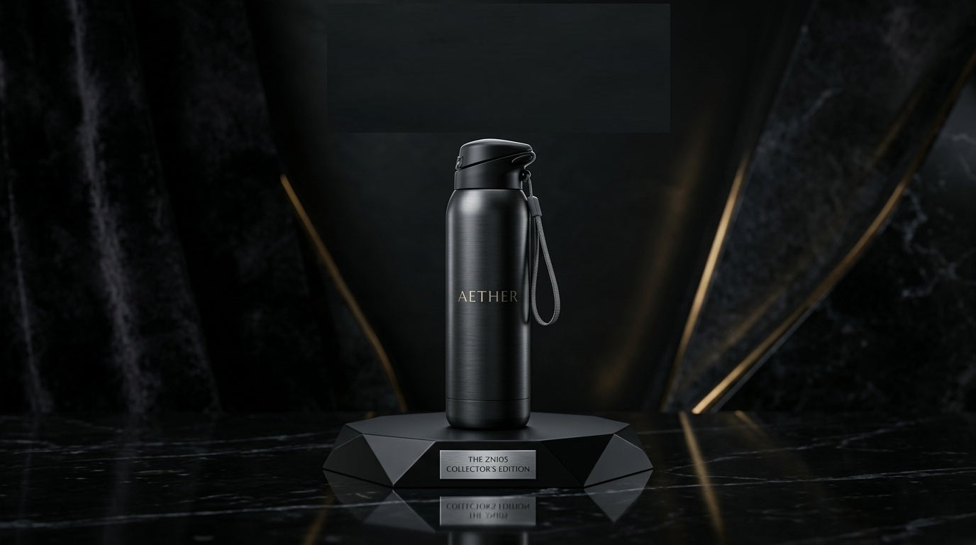 Premium Stainless Steel Water Bottle with Flip Lid & Carry Strap