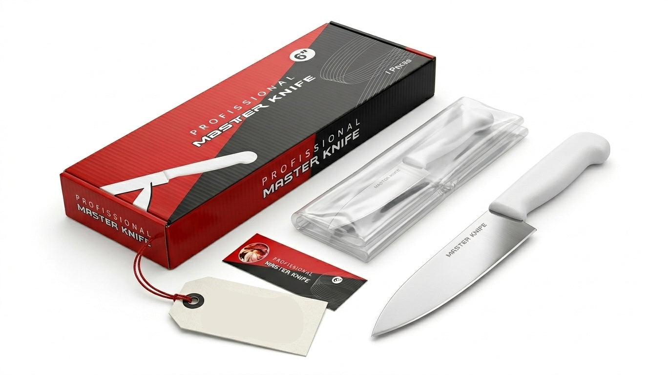 6,inch 8,inch 10,Inch Professional Kitchen Utility Knife with White Handle – Stainless Steel Sharp Blade