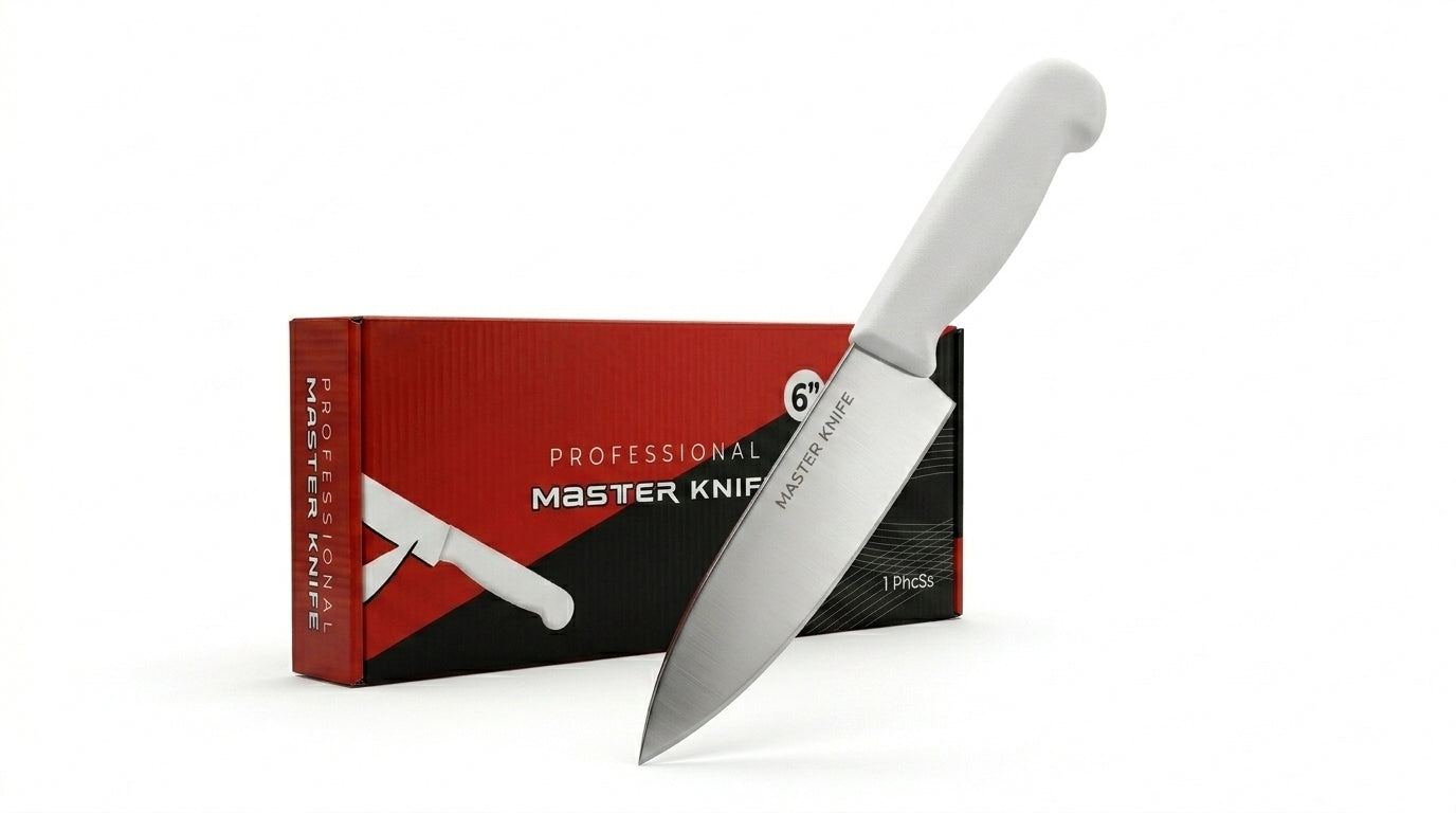 6,inch 8,inch 10,Inch Professional Kitchen Utility Knife with White Handle – Stainless Steel Sharp Blade