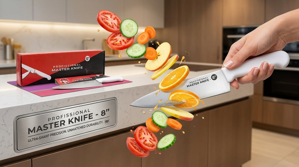 6,inch 8,inch 10,Inch Professional Kitchen Utility Knife with White Handle – Stainless Steel Sharp Blade