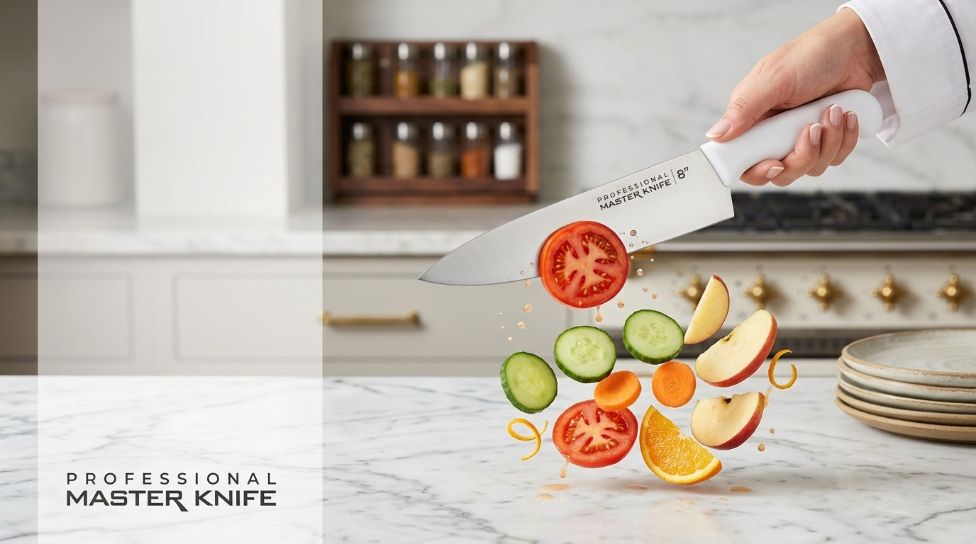 6,inch 8,inch 10,Inch Professional Kitchen Utility Knife with White Handle – Stainless Steel Sharp Blade
