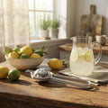 Brigii Lemon Squeezer, Uncoated Stainless Steel Manual Juicer for Lemon Lime - Heavy-Duty 304 Solid Metal, High Yield Press, Ergonomic Handle, Kitchen Tool