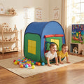 Childrens Tent for Toddlers Playhouse Baby Crawl Playpen with Basketball Hoop and Zipper Storage Bag,