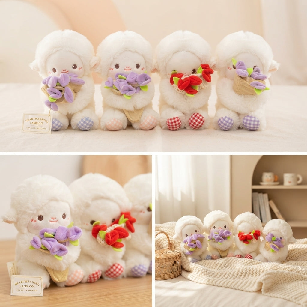 Bouquet Teddy Bear Plush Toy, Rose Plush Bouquet, Romantic Flower Hat Bear Stuffed Plush, Perfect as a Birthday, Holiday for Boys and Girls