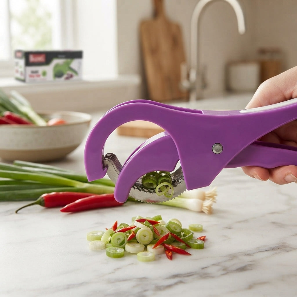 Multifunctional Vegetable and Fruit Slicer -Kitchen Cutter with Adjustable Blade, for Carrots, Cucumbers, Tomatoes, and More