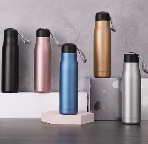 Stanley Adventure-To-Go Vacuum Bottle 25 oz | Wide Mouth with Leakproof Cup Lid | Keep Drinks Hot or Cold | Packable for Travel | Insulated Stainless Steel Thermal Bottle