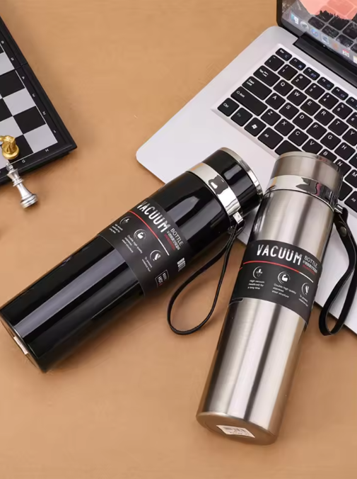 1000ml Thermal Water Bottle Thermos Vacuum Flask Double Stainless Steel Coffee Tea Insulated Cup Leakage-proof for Office