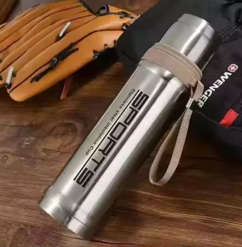 Southeast Asia Best Selling Iron Bullet Head Vacuum Insulated Portable Outdoor Large Capacity Water Cup Mug Gift Printed