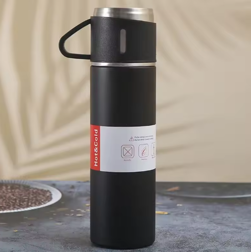 304 Stainless Steel Vacuum Gift Set Office Business Style Coffee Mug Thermos Bottle Travel Mugs 500ML Portable Insulated Bottle