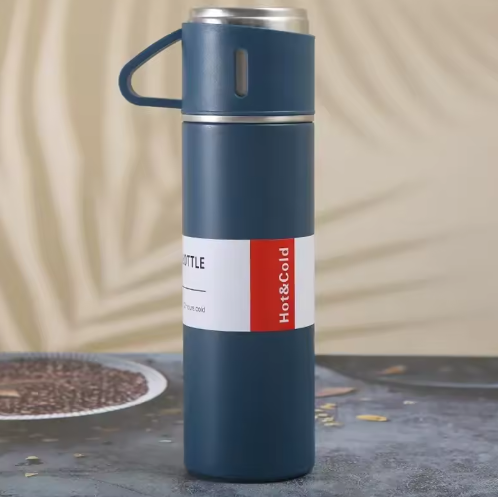 304 Stainless Steel Vacuum Gift Set Office Business Style Coffee Mug Thermos Bottle Travel Mugs 500ML Portable Insulated Bottle