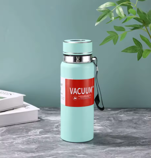 SipSavor, Stainless Steel Water Bottle, Double Walled & Vacuum Insulated,1000ml with temp display, keep drinks Cold/Hot for18 hrs Leakproof & Rust proof, Reusable ideal for Gym Office & School (Black)