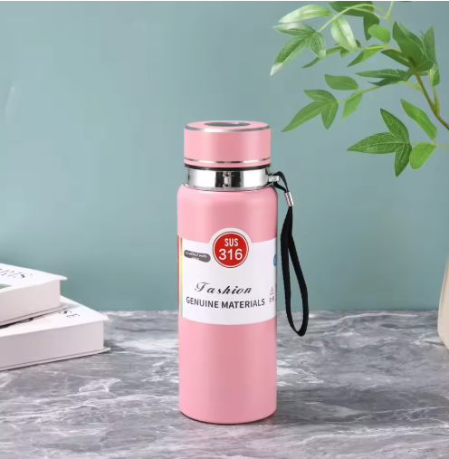 SipSavor, Stainless Steel Water Bottle, Double Walled & Vacuum Insulated,1000ml with temp display, keep drinks Cold/Hot for18 hrs Leakproof & Rust proof, Reusable ideal for Gym Office & School (Black)