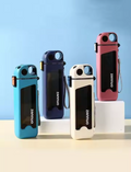2026 New Square Plastic Water Cup Portable Flat Travel Tumbler With Lid Straw Creative Minimalist Sports Drink Bottle