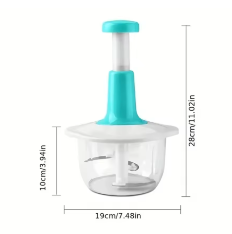Manual Food Chopper Vegetable Chopper Hand Press Household Garlic Press Multifunctional Meat Grinder for Fruits Veggies Salad
