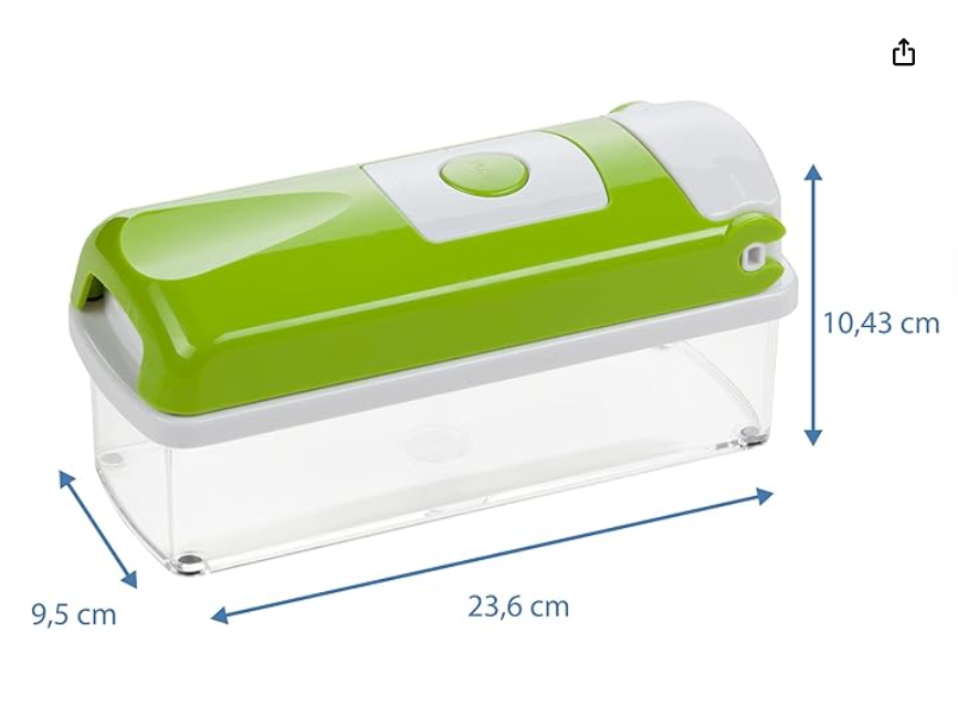 Genius Nicer Dicer Plus | 18 Pieces | Kiwi | All-Purpose Cutter | Fruit and Vegetable Cutter