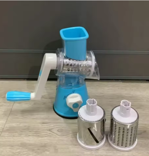 Multifunctional Vegetable Slicer Shredder Cutter Tool 3 Sharp Drums Manual Hand Operated Grater Cheese Peanut Cookie Chopper