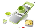 5 in 1 Slicer for Kitchen, Vegetable Slicer Multi Blade Potato Chip, Veggie shredder, Vegetable Cutter,Shredder and peeler For Small Job In Kitchen (Green)