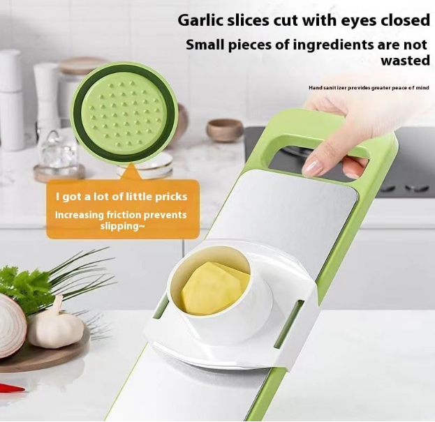 5 in 1 Slicer for Kitchen, Vegetable Slicer Multi Blade Potato Chip, Veggie shredder, Vegetable Cutter,Shredder and peeler For Small Job In Kitchen (Green)