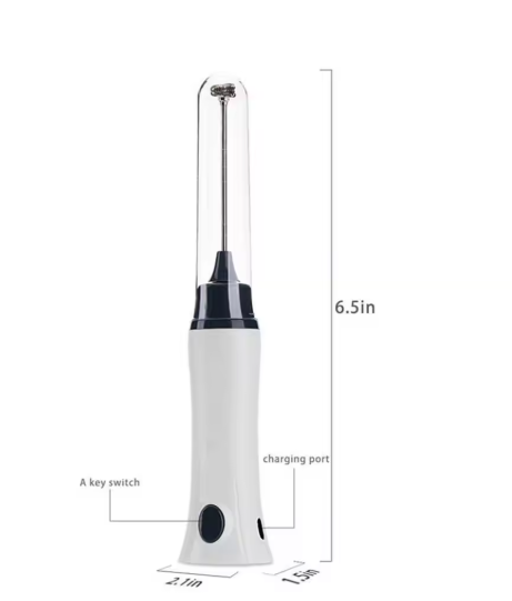 Milk Frother Whisk Whisk Drink Mixer Electric Foam Maker Mini Multi Purpose Rechargeable for Hot Chocolate Cappuccino Frappe