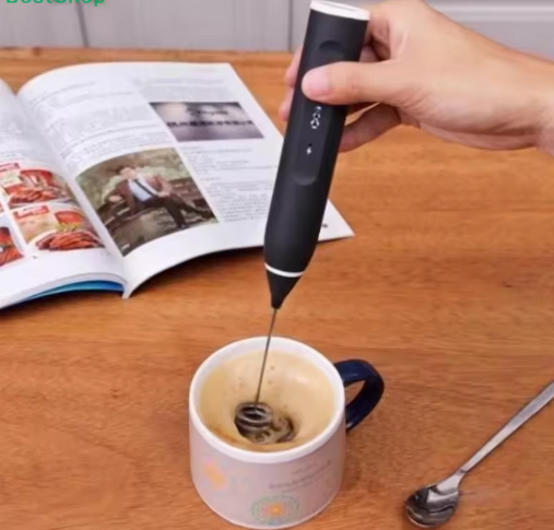 Rechargeable Milk Frother, Handheld Frother Wand for Coffee, 30dB Ultra Quiet Electric Foam Maker, High Power High-speed Drink Mixer Foamer for Matcha, Lattes, Cappuccino