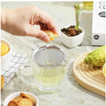 Silver Fine Mesh Strainer, Stainless Steel Metal Handheld Small Mini Sieve Strainer, Kitchen Food Strainer with Handle for Cocktail, Tea, Coffee and Juice