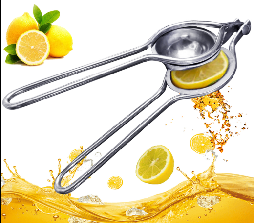 Brigii Lemon Squeezer, Uncoated Stainless Steel Manual Juicer for Lemon Lime - Heavy-Duty 304 Solid Metal, High Yield Press, Ergonomic Handle, Kitchen Tool