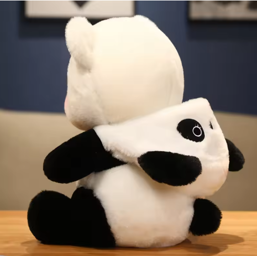 Ina Bear Plush Toy Gift for Women Popular Teddy Bear Turns into Giant Panda Soft Short Plush Material Customizable Design