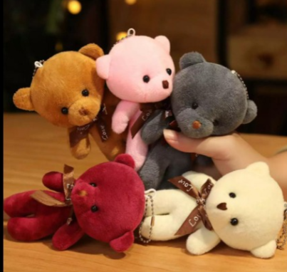Plush Bear Keychain, Bag Charms for Handbag, Backpack Accessories Pendant
