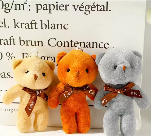 Plush Bear Keychain, Bag Charms for Handbag, Backpack Accessories Pendant