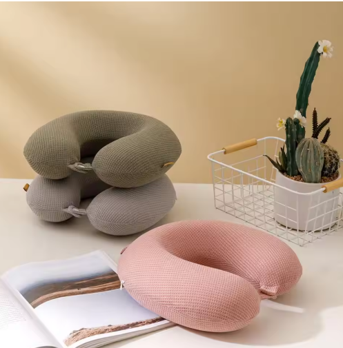 SAIREIDER Travel Neck Pillow 100% Pure Memory Foam Airplane Pillow for Head Support,Soft Adjustable Pillow for Plane, Car & Home Recliner