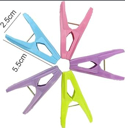 Colorful Plastic Clothespins, Heavy Duty Laundry Clothes Pins Clips with Springs, Air-Drying Clothing Pin