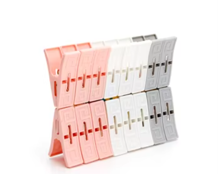 Colorful Plastic Clothespins, Heavy Duty Laundry Clothes Pins Clips with Springs, Air-Drying Clothing Pin