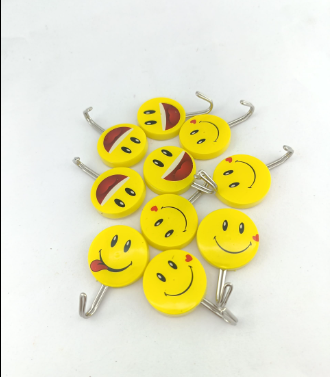 6 Pack Adhesive Hooks Cute Utility Hooks, Key Hooks for Wall Decorative, for Hanging Hat, Towel, Key, Towel Hook Wall Mount for Home, Kitchen, Bathroom, Office