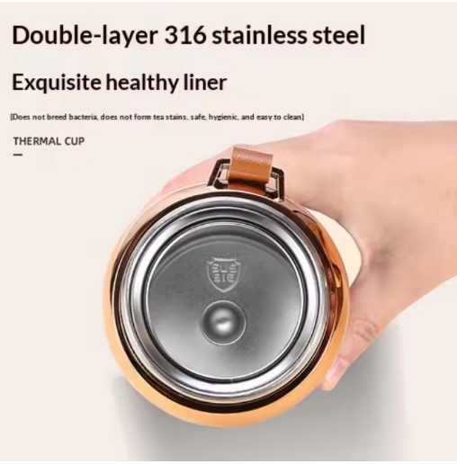 1000ml Large Capacity Star Shaped Tank 316 Stainless Steel Insulated Bottle Outdoor Sports High End Rope Insulated Kettle