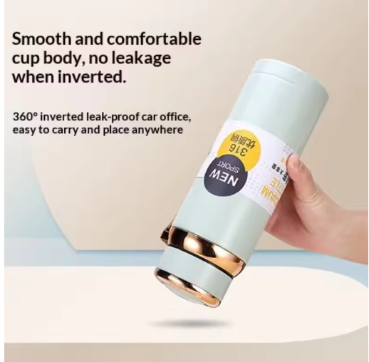 1000ml Large Capacity Star Shaped Tank 316 Stainless Steel Insulated Bottle Outdoor Sports High End Rope Insulated Kettle