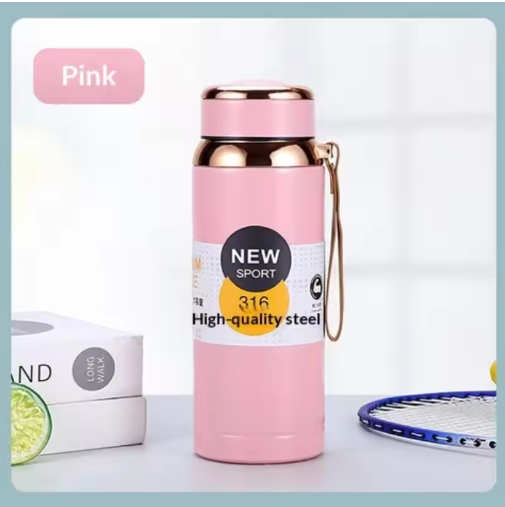 1000ml Large Capacity Star Shaped Tank 316 Stainless Steel Insulated Bottle Outdoor Sports High End Rope Insulated Kettle