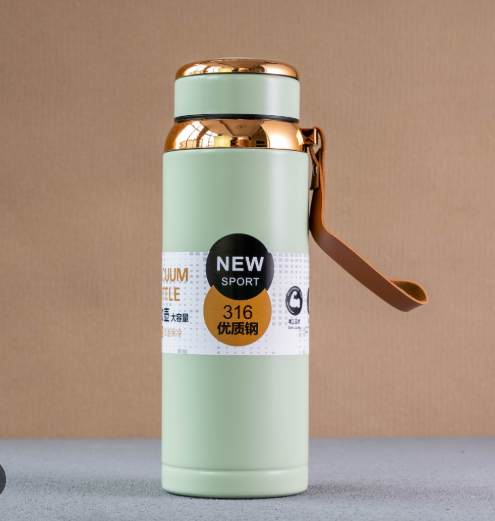800ml Large Capacity Star Shaped Tank 316 Stainless Steel Insulated Bottle Outdoor Sports High End Rope Insulated Kettle