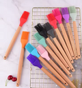 Samek Silicone BBQ Brush with Wooden Handle for Grilling and Baking