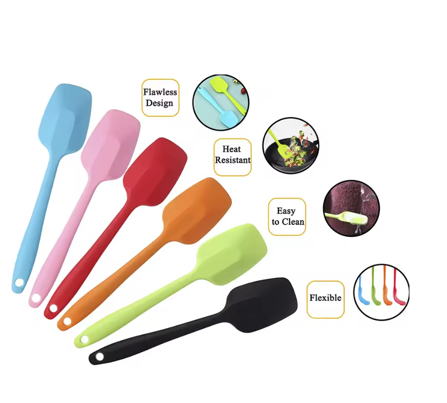 Heart Silicone Spatulas,Cake Cream Silicone Spatula Wooden Handle Butter Pastry Blender Scraper Kitchen Chocolate Butter Baking Mixers,Kitchen Utensils and Gadgets