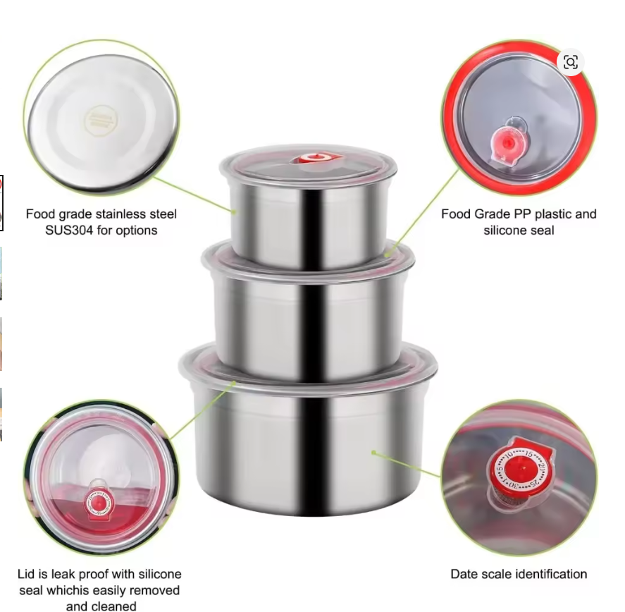 Stainless Steel Food Storage Container with Lid, Airtight Meal Prep Bento Box for Kitchen, Oven & Freezer