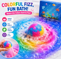 Playfizz Bath Bombs for Women, 1 pc, 6pcs and 12pcs Handmade Bubble Bathbombs with Toys Inside, Shea & Coco Butter Dry Skin Moisturize, Perfect for Bubble Spa Bath, Bath Bomb Gift for Women, Girls, Wife